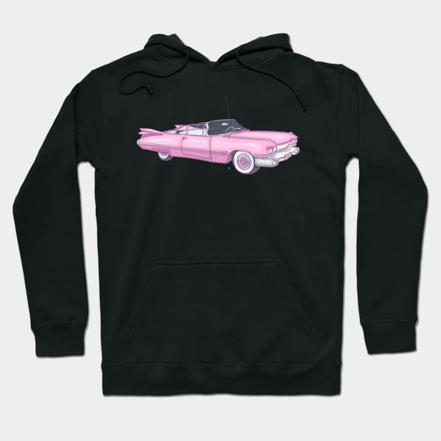 pink cadillac Hoodie by Asome